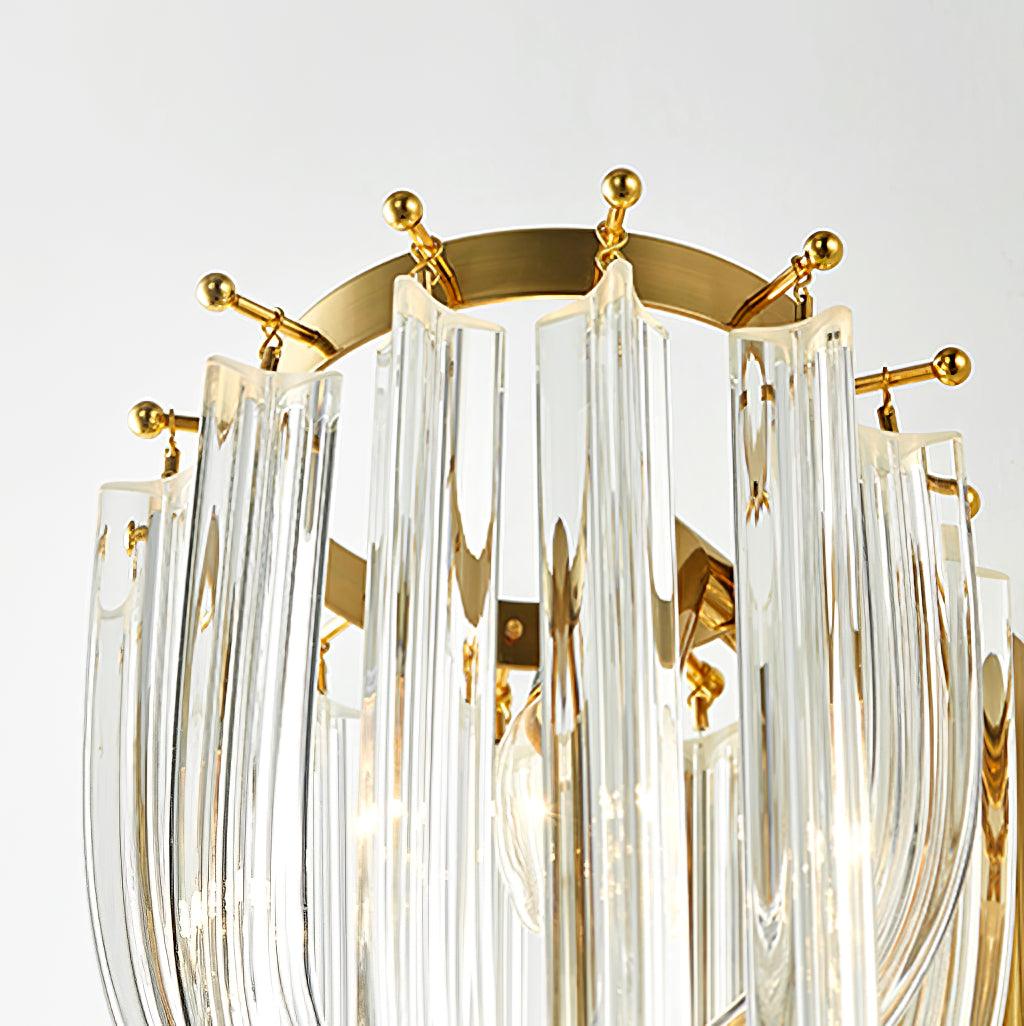 Aurora Wall Lamp Trevi Murano Glass Gold Modern Luxury