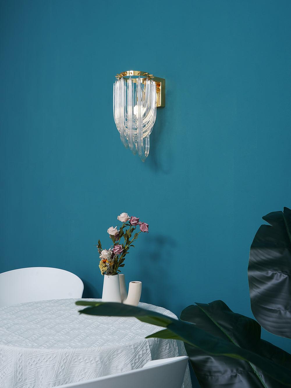 Aurora Wall Lamp Trevi Murano Glass Gold Modern Luxury