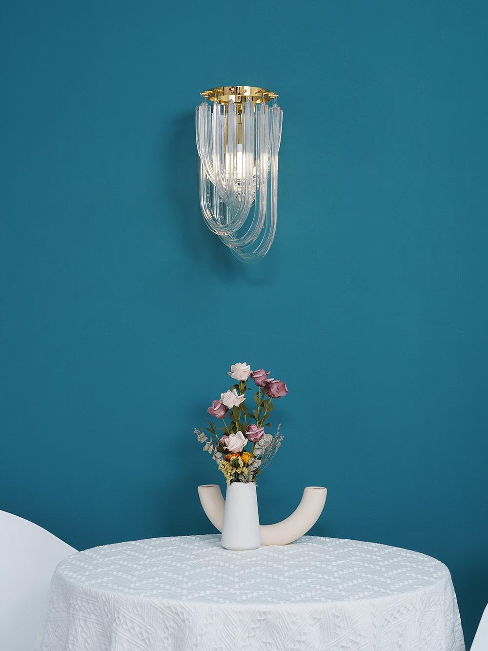 Aurora Wall Lamp Trevi Murano Glass Gold Modern Luxury