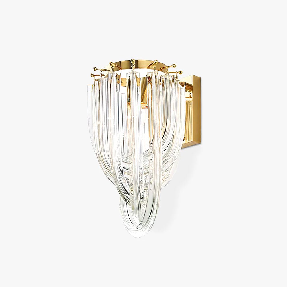 Aurora Wall Lamp Trevi Murano Glass Gold Modern Luxury