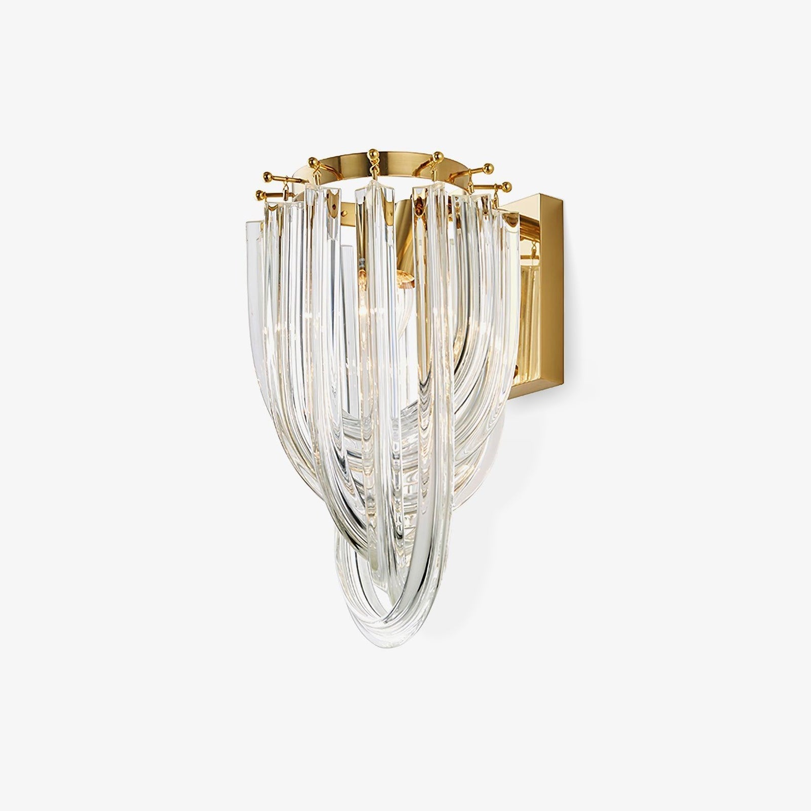 Aurora Wall Lamp Trevi Murano Glass Gold Modern Luxury