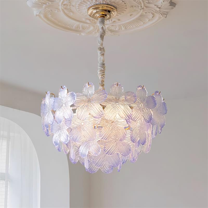 Cavine Pink Glass Flower Chandelier - Neutralighting