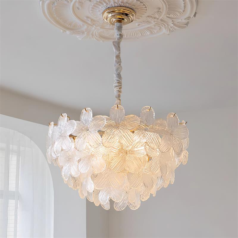 Cavine Pink Glass Flower Chandelier - Neutralighting