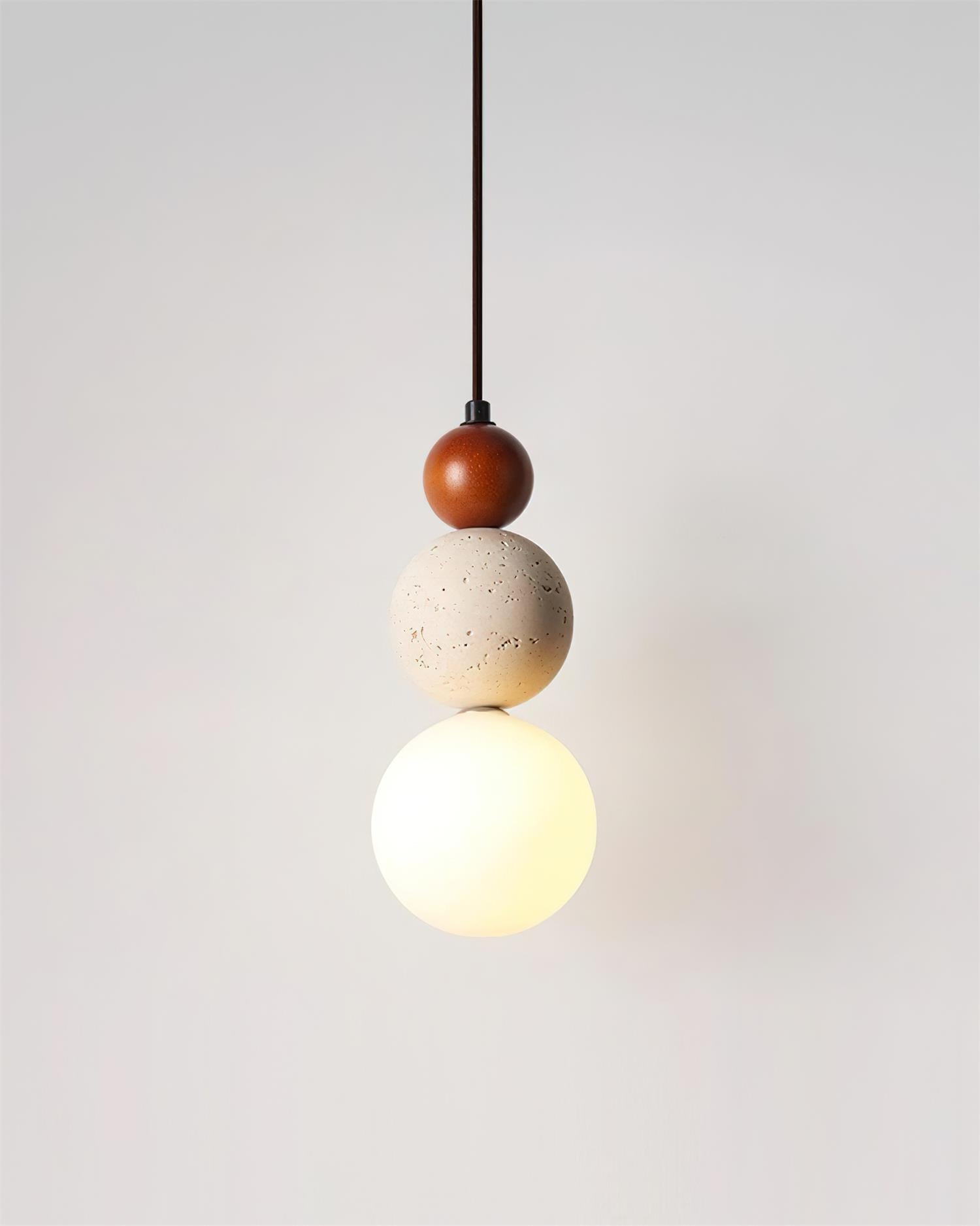 Ritta Triple Sphere Pendant Light Travertine - Neutralighting