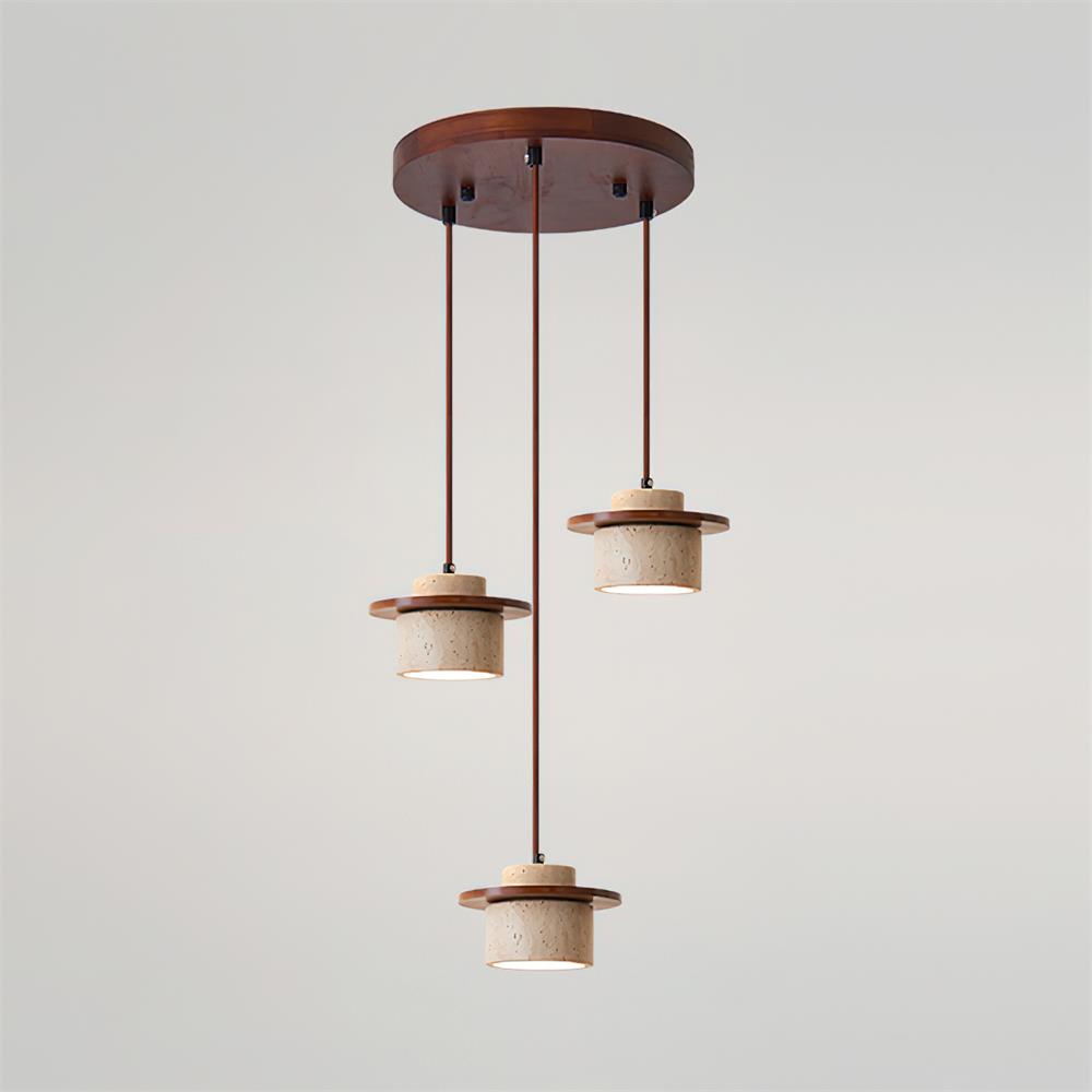 Lunara Multi-Light Pendant Lamp Set Travertine - Neutralighting