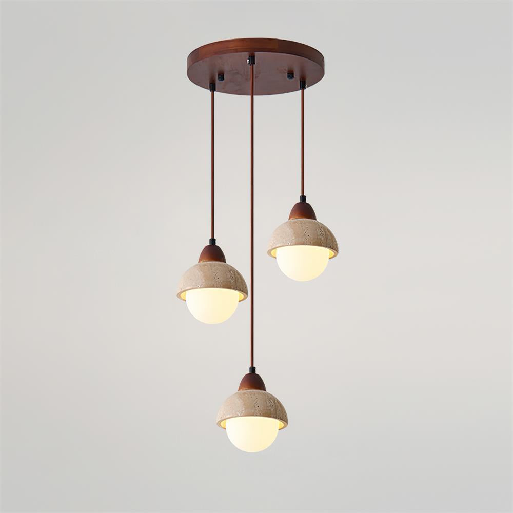 Lunara Multi-Light Pendant Lamp Set Travertine - Neutralighting