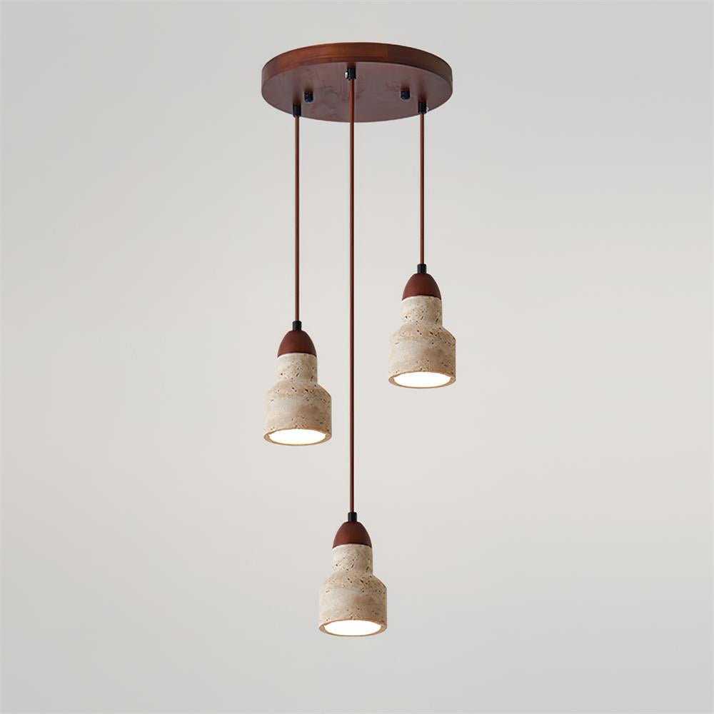 Lunara Multi-Light Pendant Lamp Set Travertine - Neutralighting