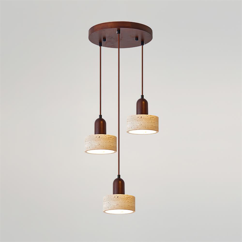 Lunara Multi-Light Pendant Lamp Set Travertine - Neutralighting