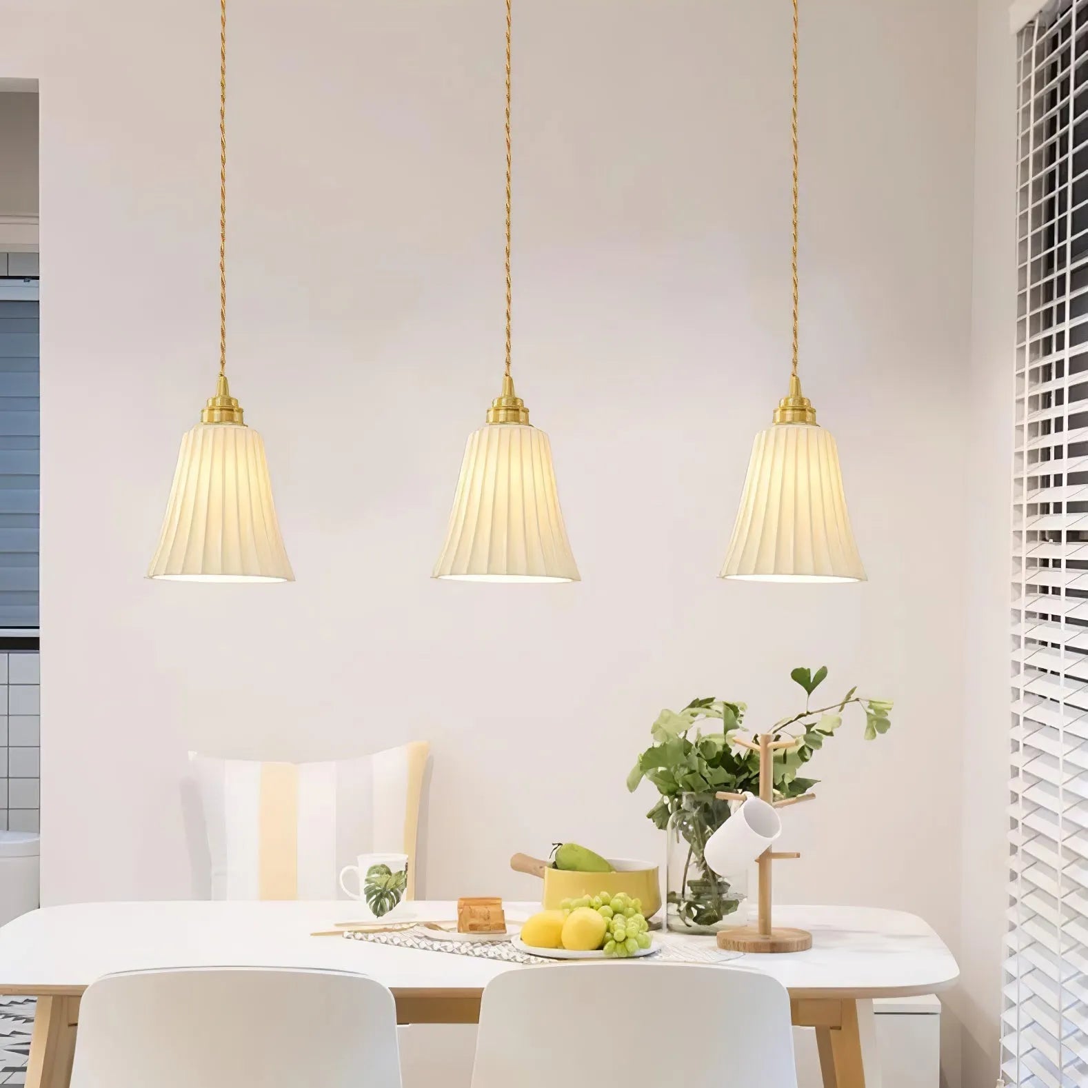 Arisha Trumpet Ceramic Pendant Light - Neutralighting
