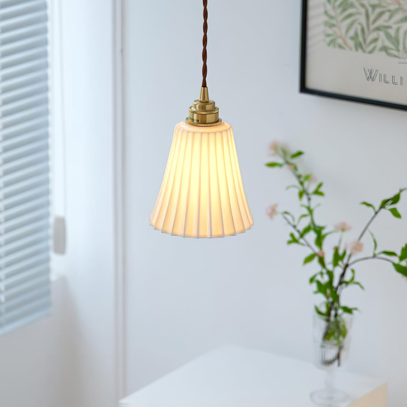 Arisha Trumpet Ceramic Pendant Light - Neutralighting