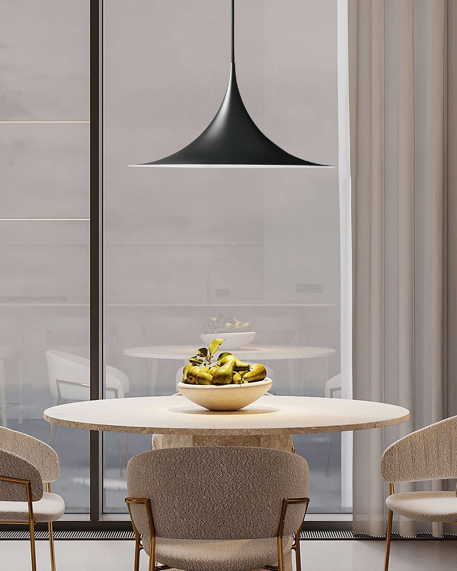 Pendant Lamp Slim Neck and Wide Flare Contemporary Dining - Neutralighting