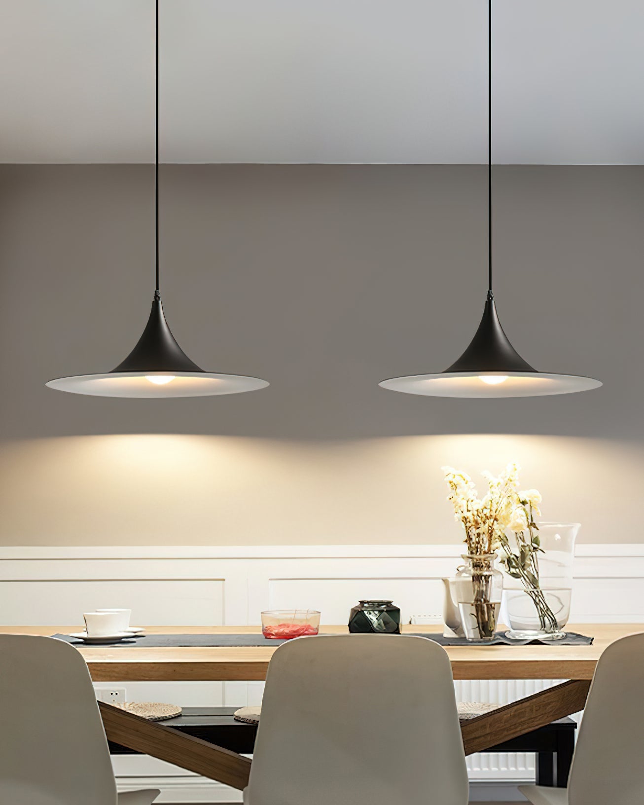 Pendant Lamp Slim Neck and Wide Flare Contemporary Dining - Neutralighting