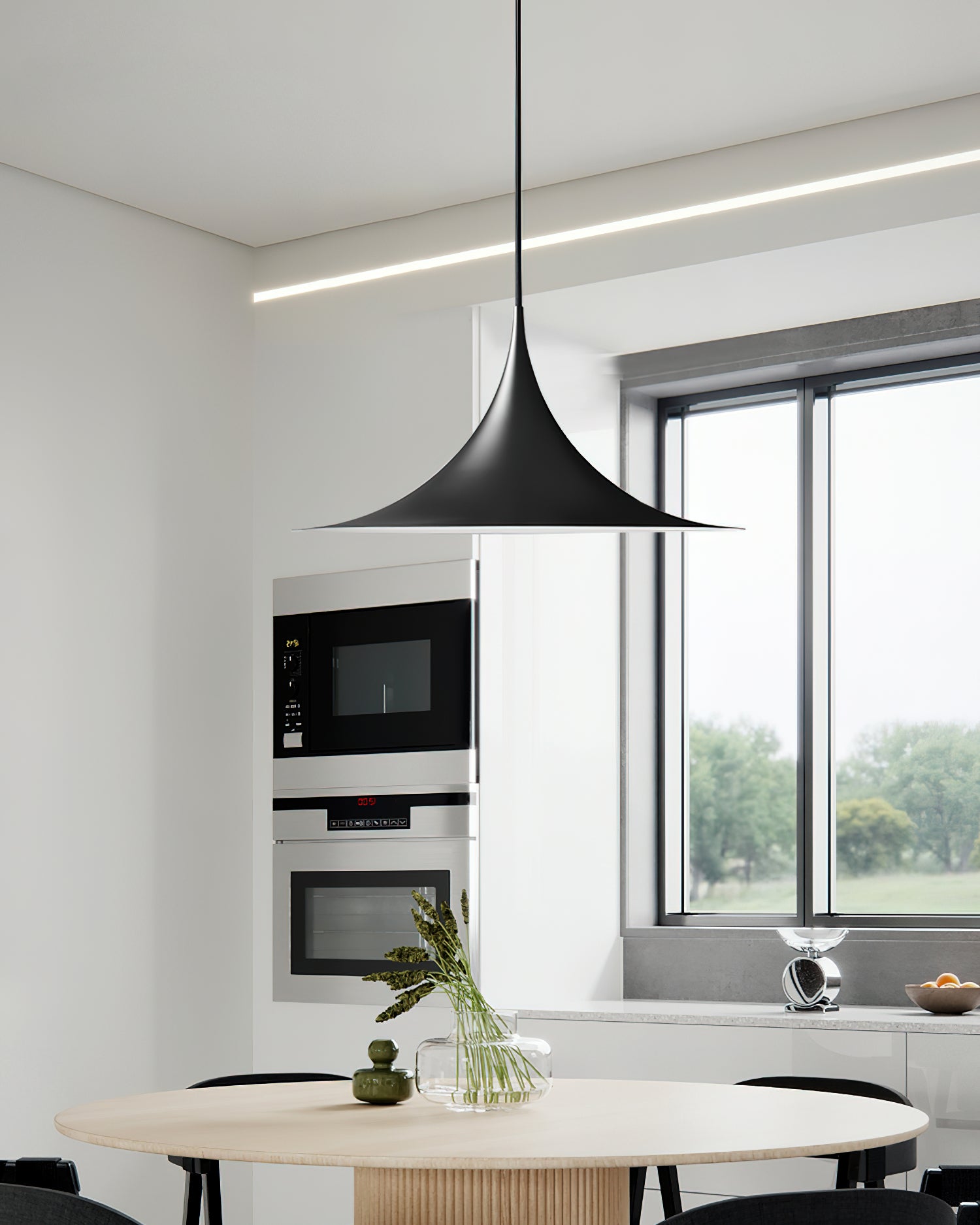 Pendant Lamp Slim Neck and Wide Flare Contemporary Dining - Neutralighting