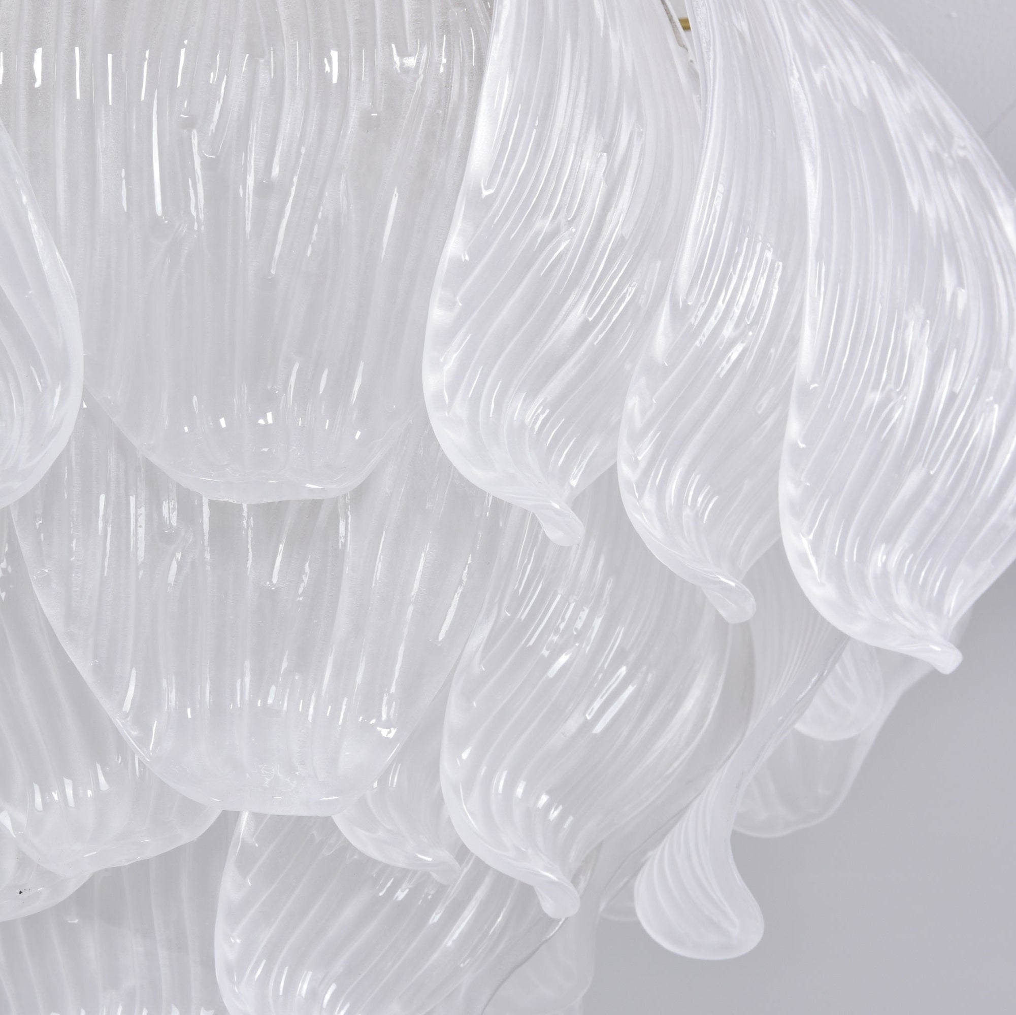 Aurora Ceiling Lamp Murano Petal Hand-Blown Glass Flushmount