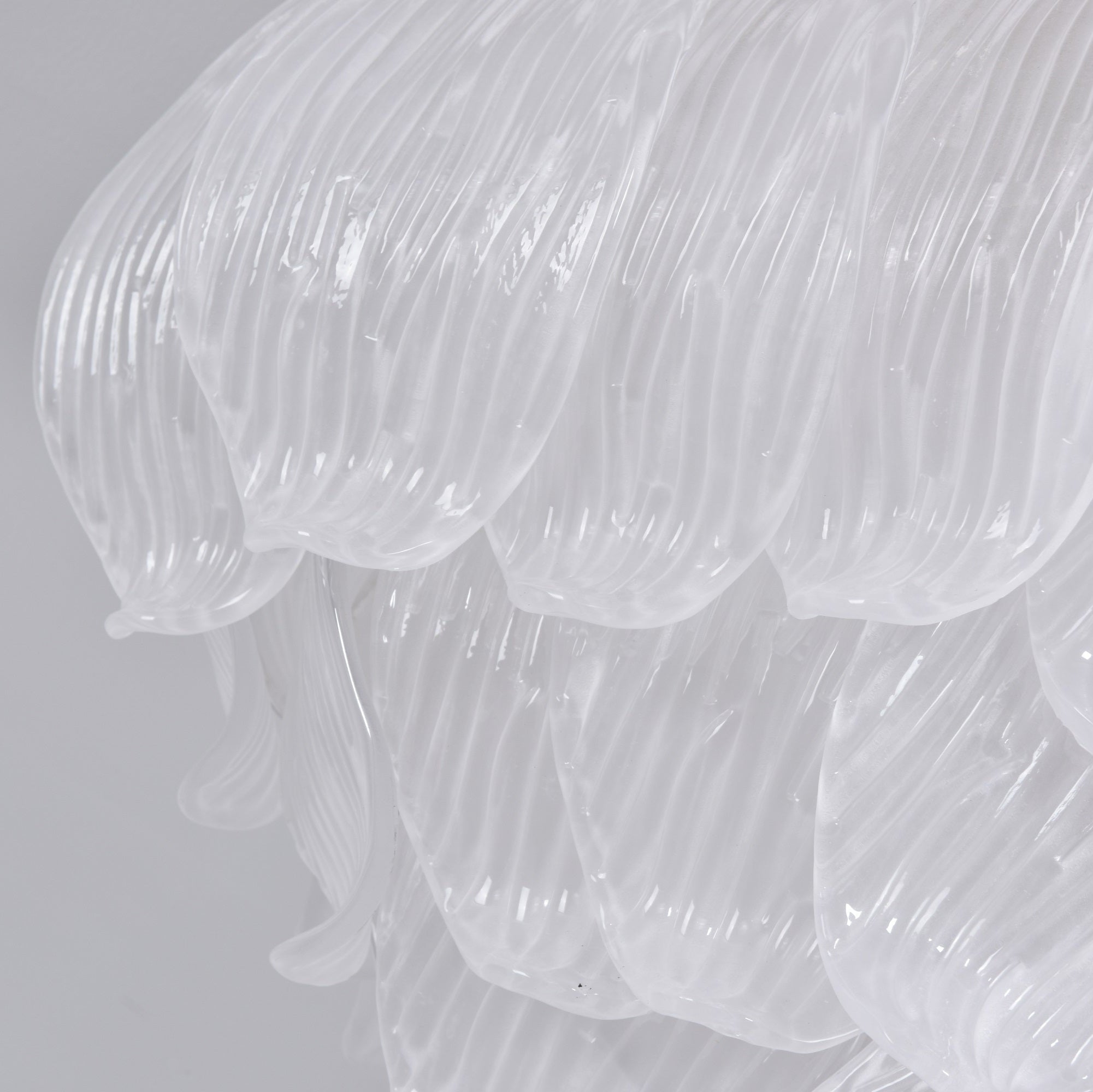 Aurora Ceiling Lamp Murano Petal Hand-Blown Glass Flushmount