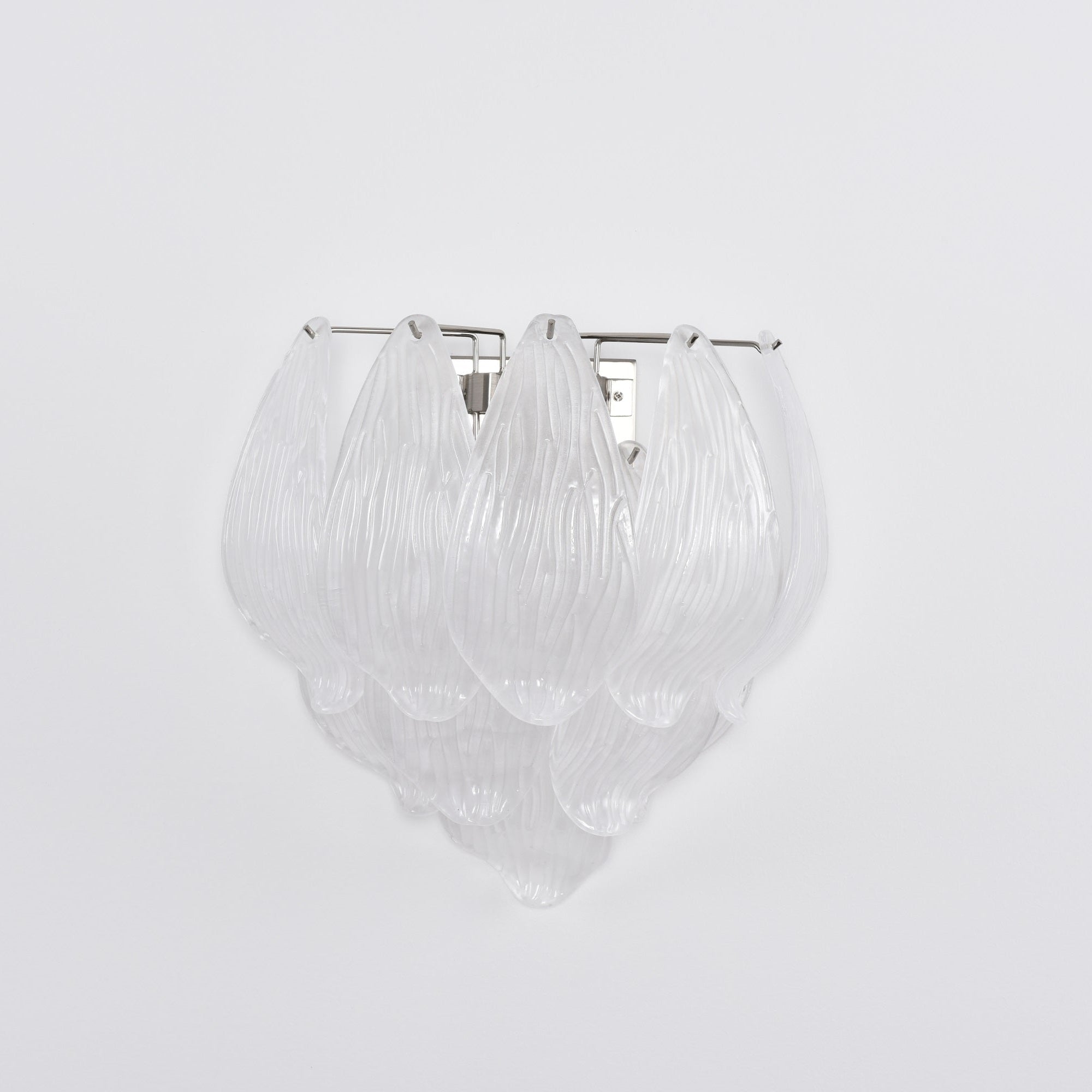 Aurora Wall Lamp Murano Glass Petal Frosted Cascading