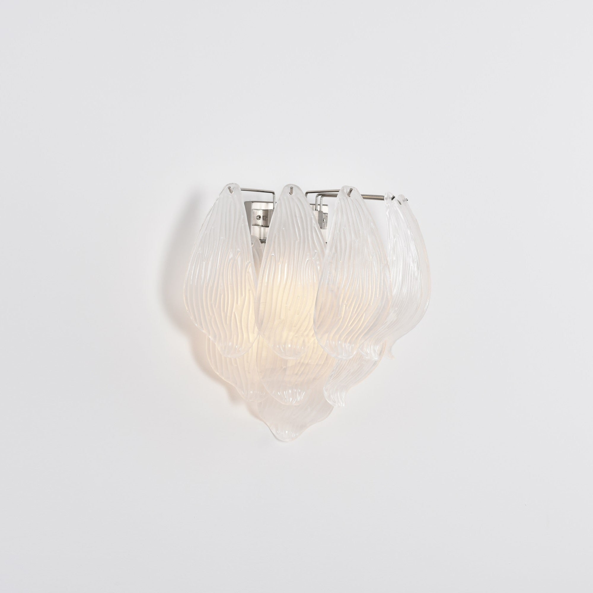 Aurora Wall Lamp Murano Glass Petal Frosted Cascading