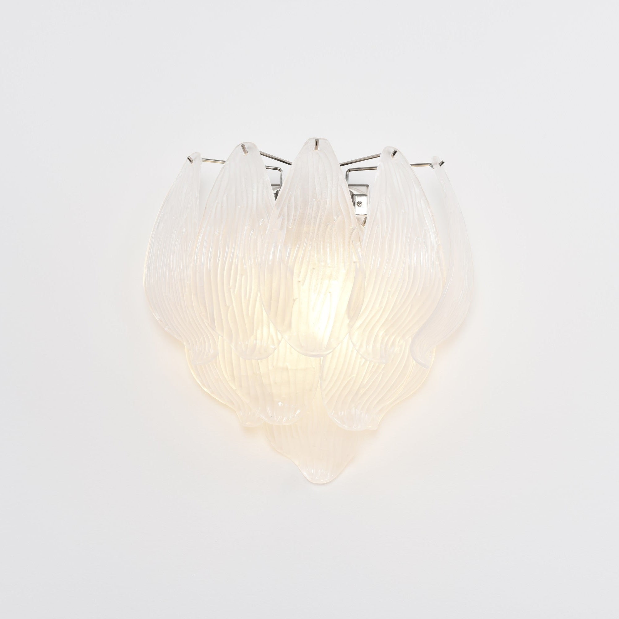 Aurora Wall Lamp Murano Glass Petal Frosted Cascading