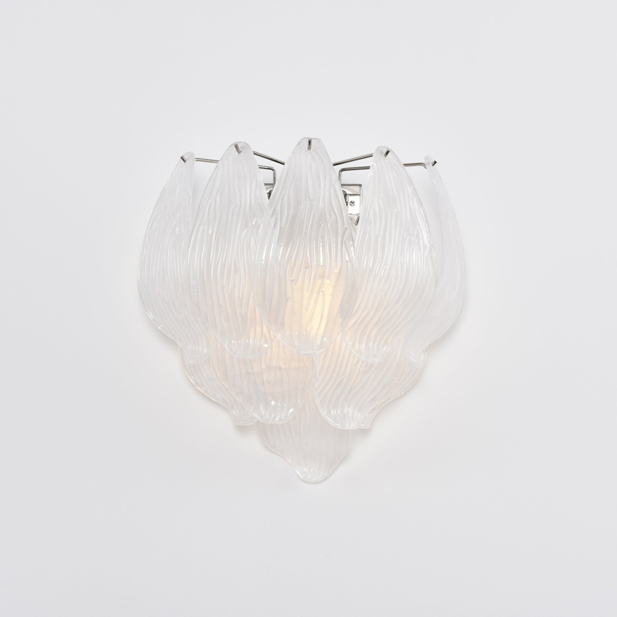 Aurora Wall Lamp Murano Glass Petal Frosted Cascading