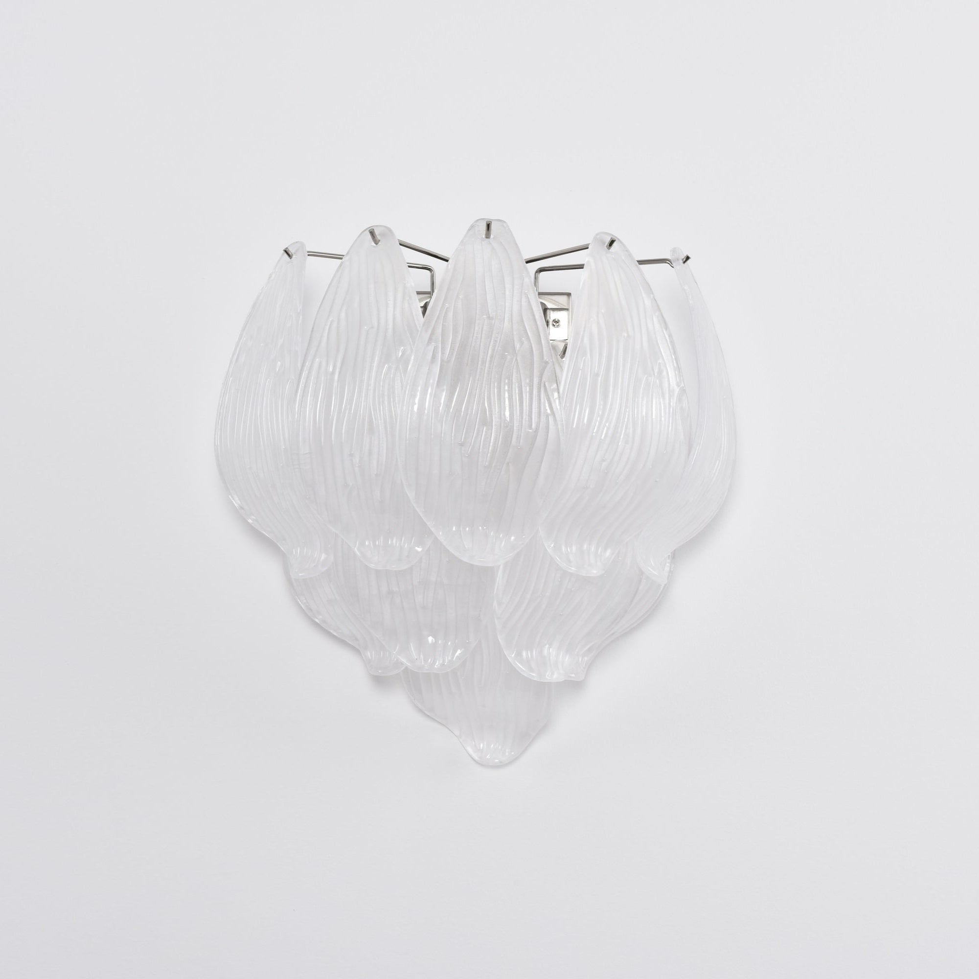 Aurora Wall Lamp Murano Glass Petal Frosted Cascading