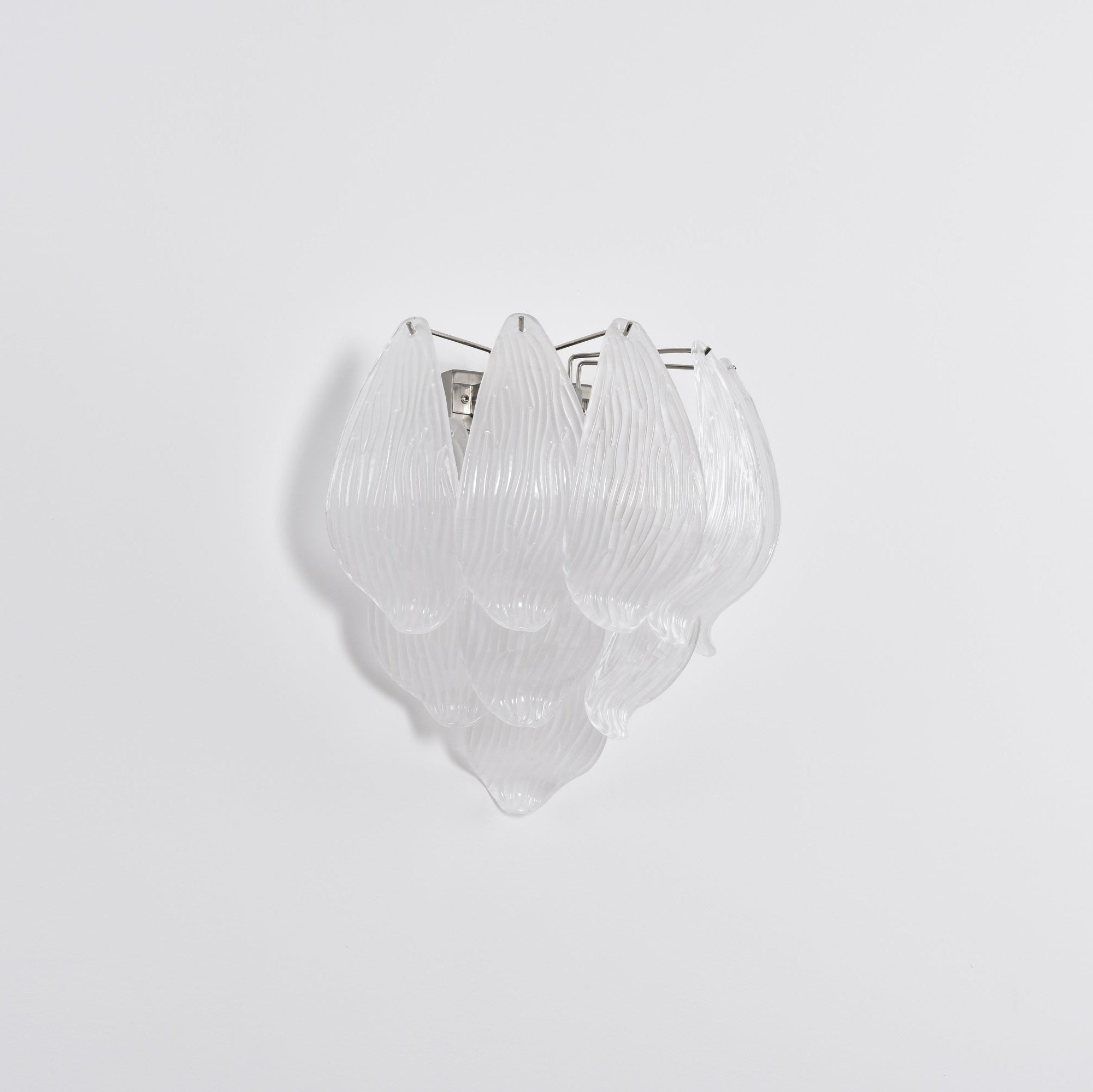 Aurora Wall Lamp Murano Glass Petal Frosted Cascading