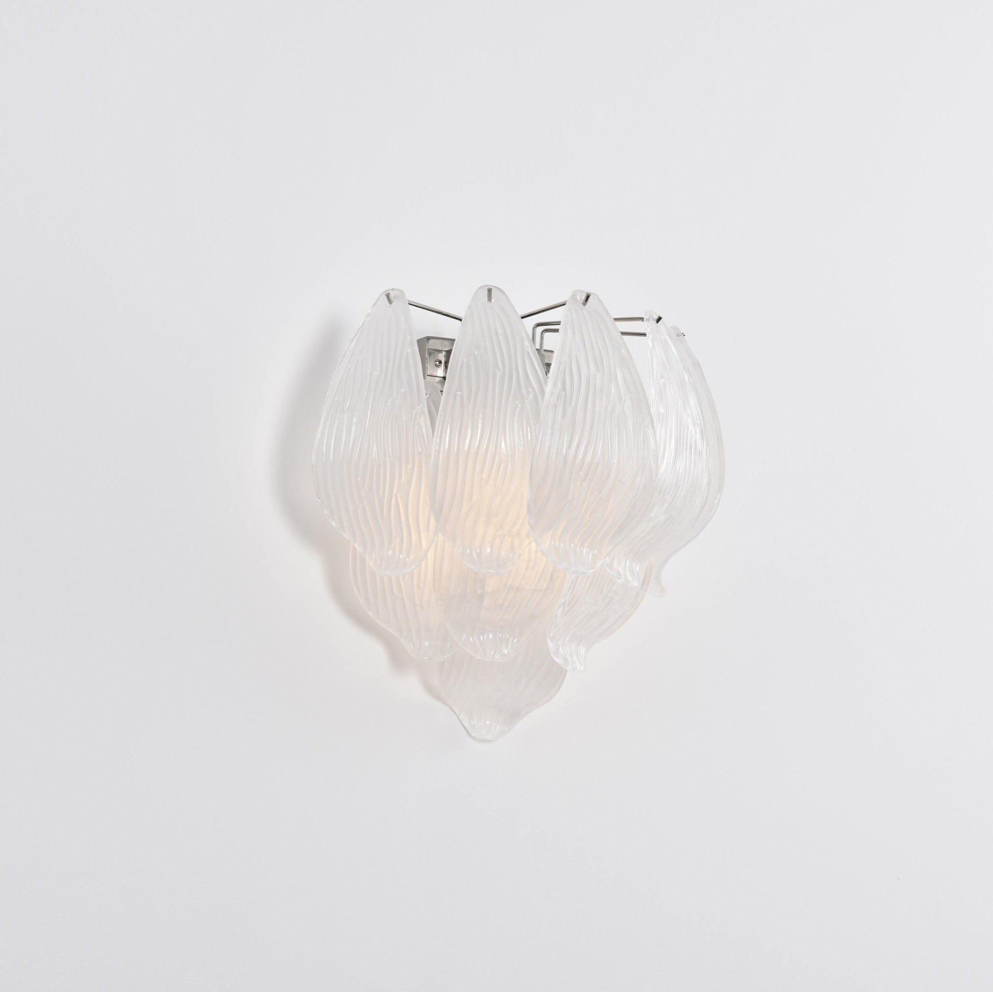 Aurora Wall Lamp Murano Glass Petal Frosted Cascading