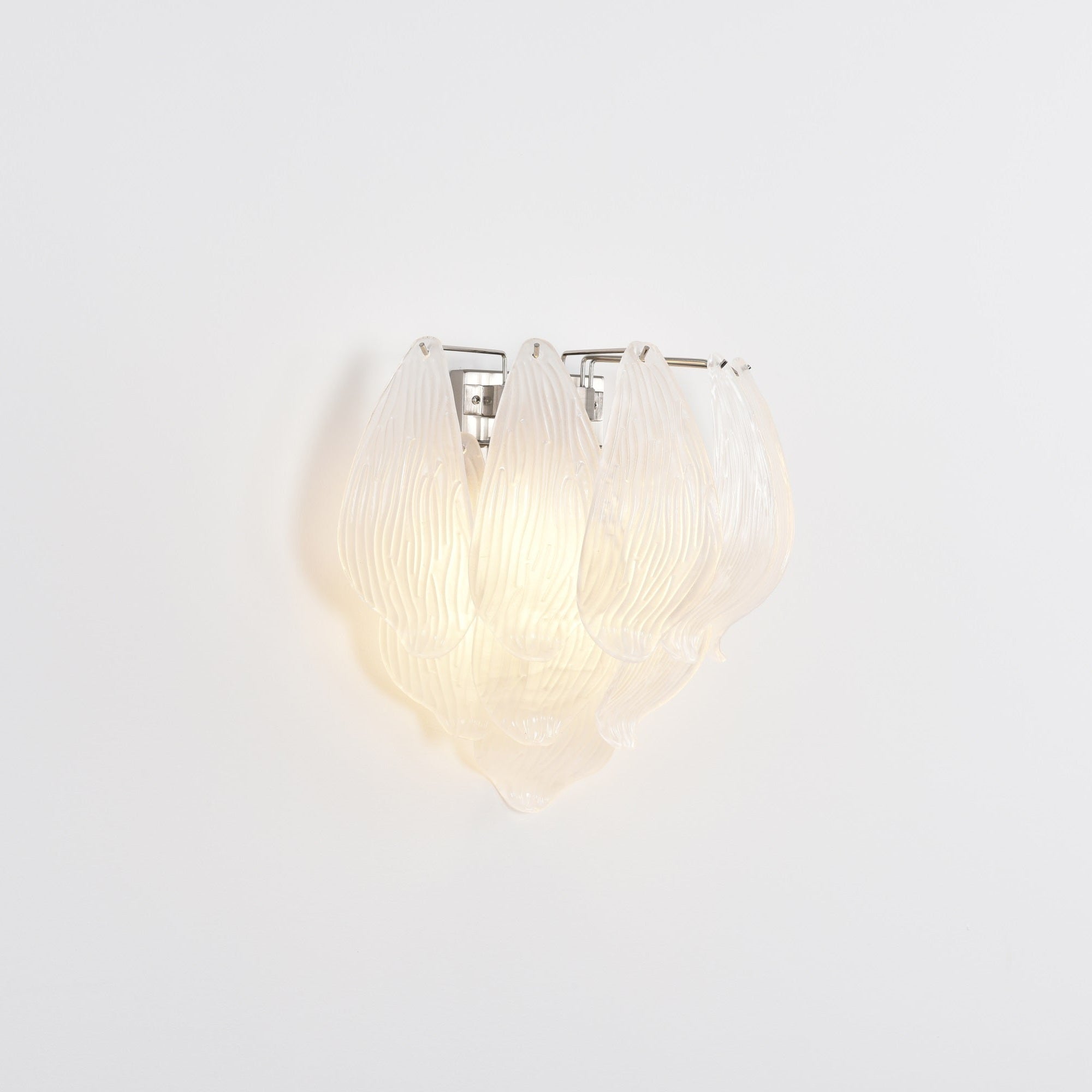 Aurora Wall Lamp Murano Glass Petal Frosted Cascading
