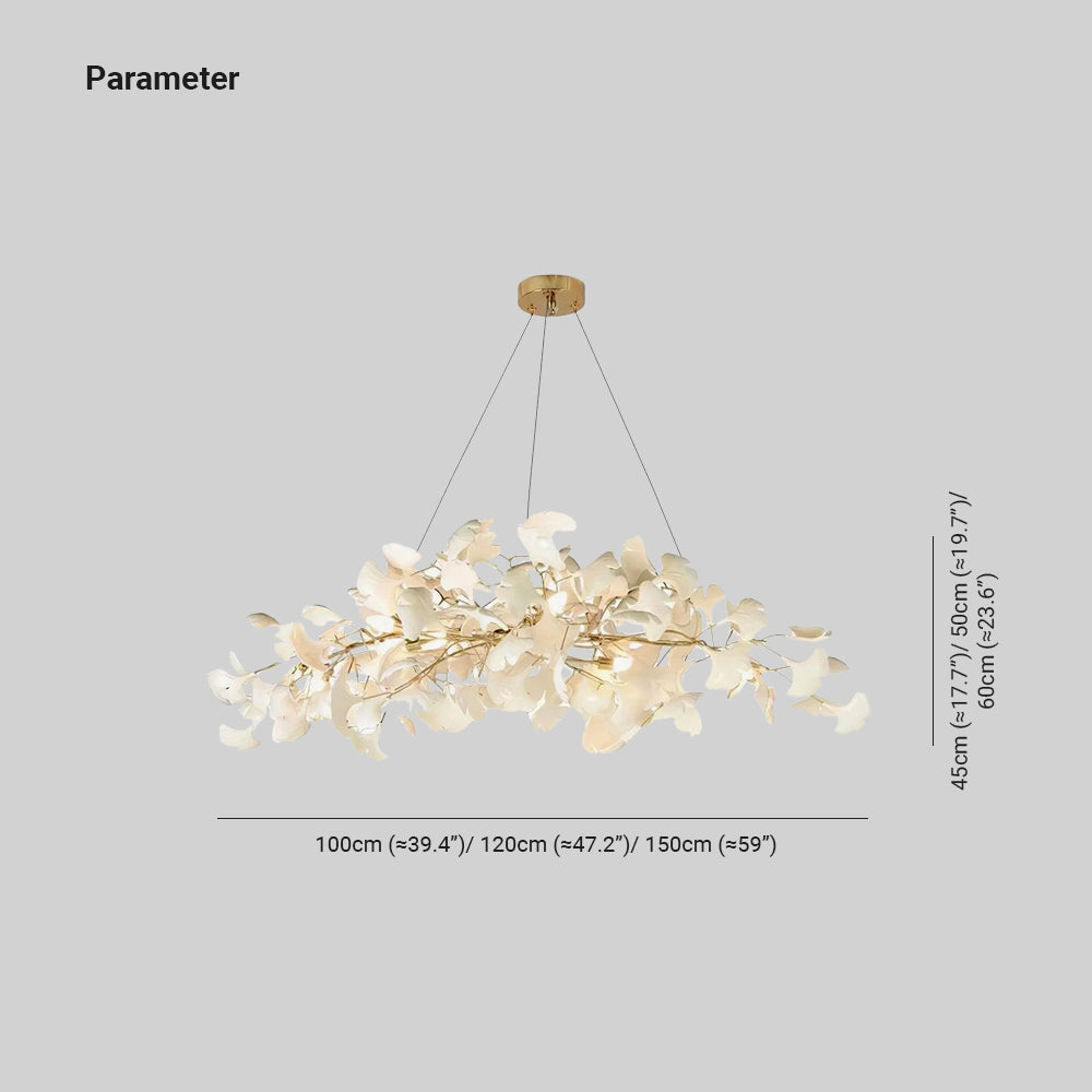 Arux Gingko Chandelier Art Deco Bent Downwards - Neutralighting