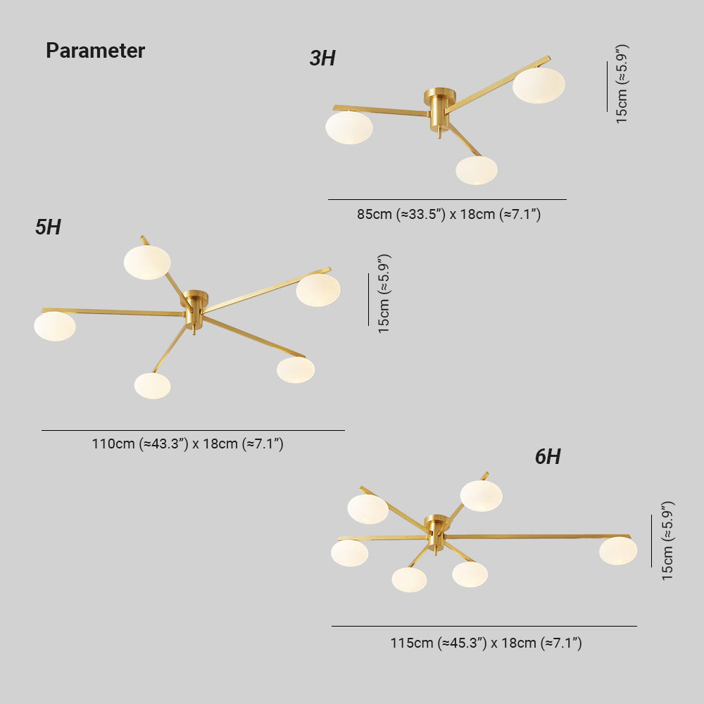 Jania Modern Glass Black Ceiling Light - Neutralighting