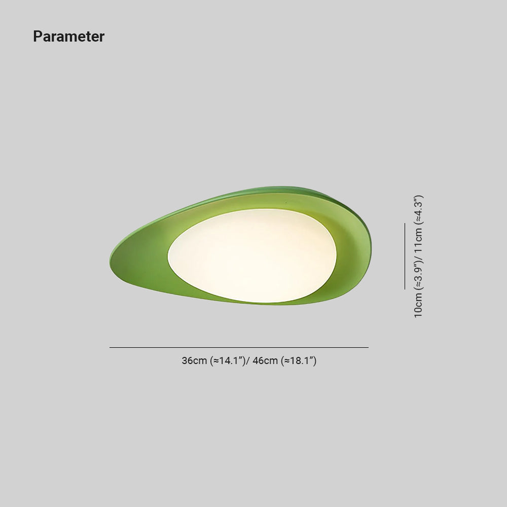 Blex Ceiling Lamp Green&Beige Pebble Shape - Neutralighting