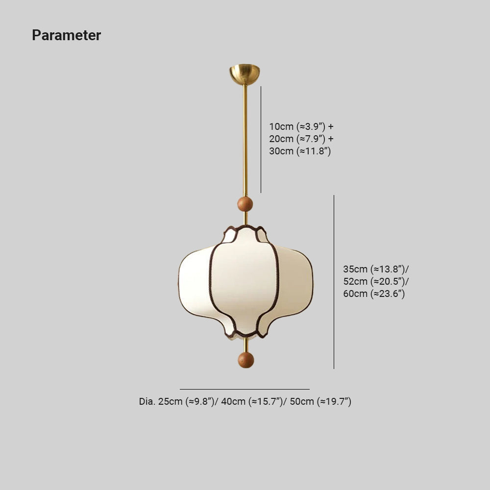 Aura Pendant Light Lantern Fabric - Neutralighting