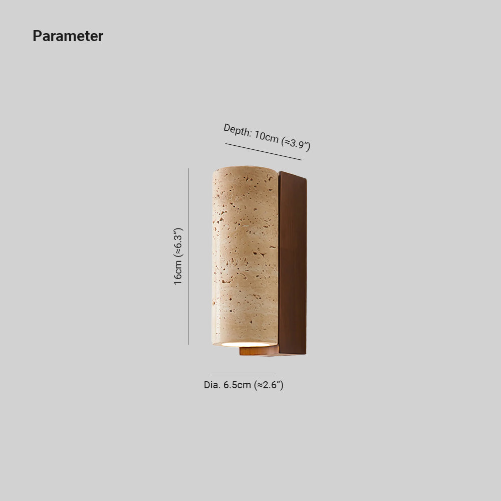 Nula Natural Travertine Wall Lamp - Neutralighting