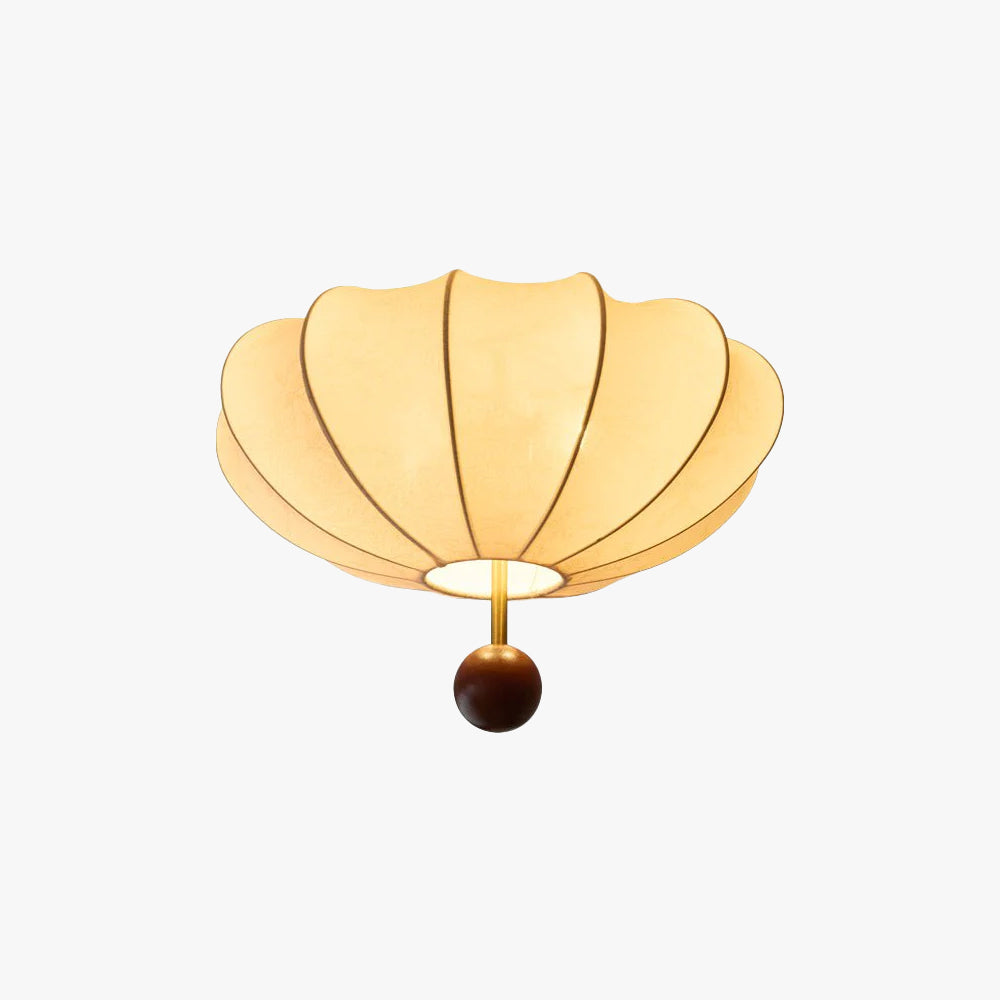 Willow Ceiling Light Marceline Wood & Fabric - Neutralighting