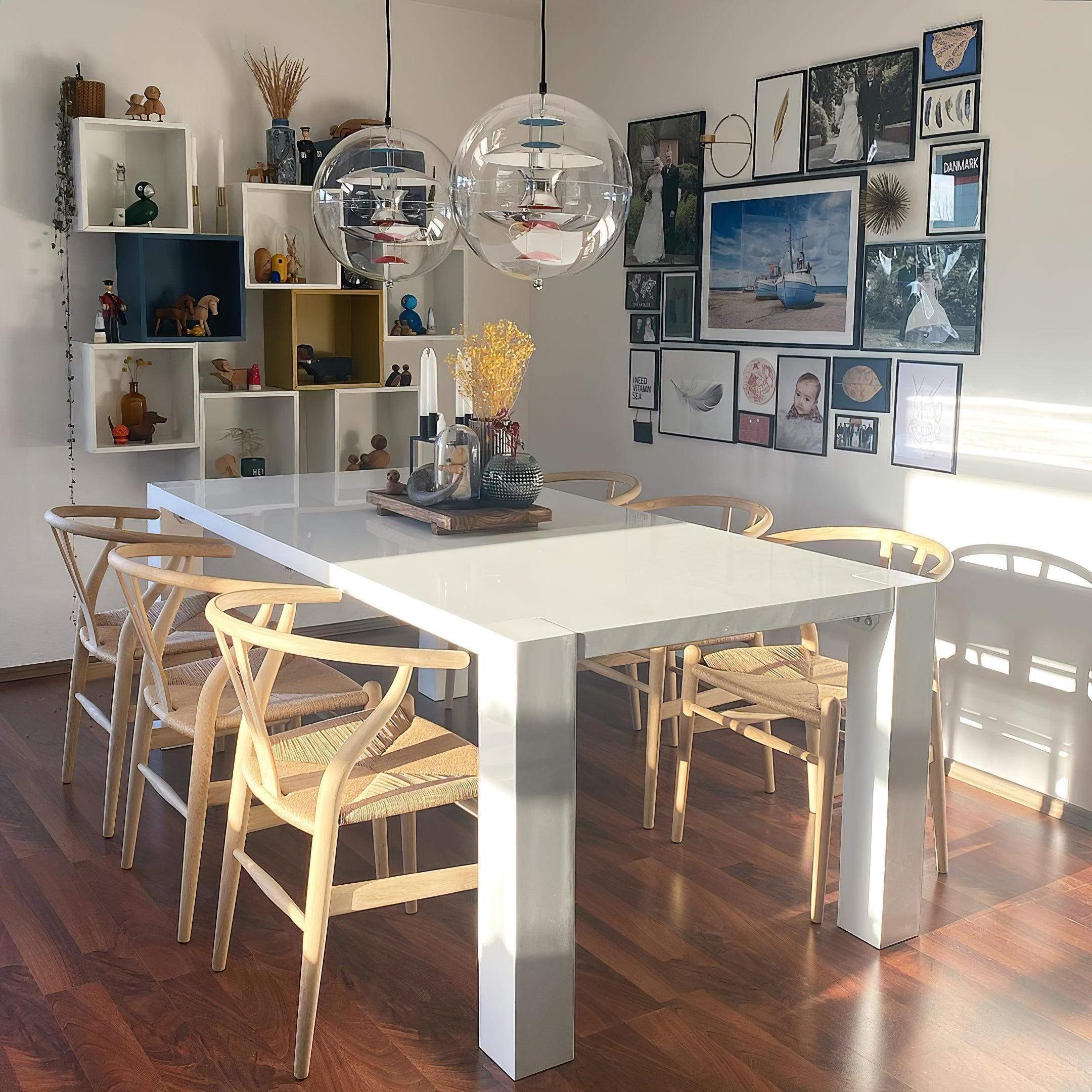 Pendant Lamp Floating Geometric Layers Clear Globe Futuristic Modern - Neutralighting
