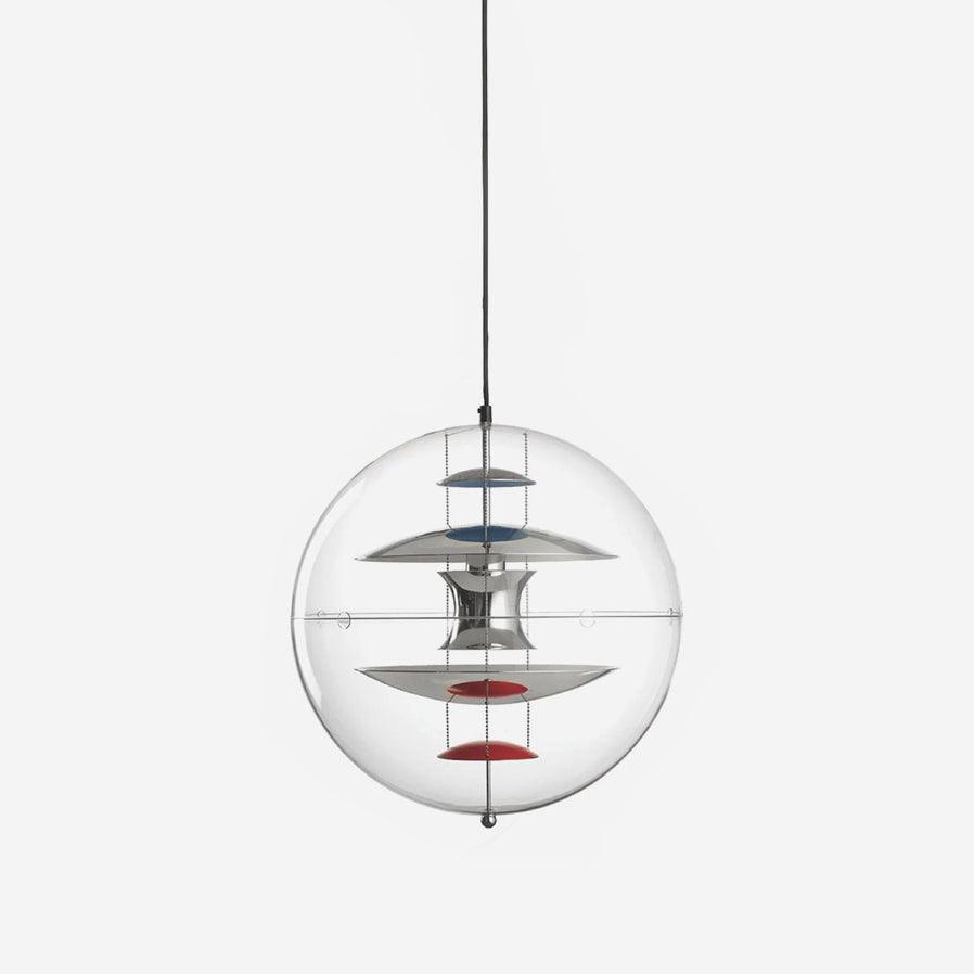 Pendant Lamp Floating Geometric Layers Clear Globe Futuristic Modern - Neutralighting