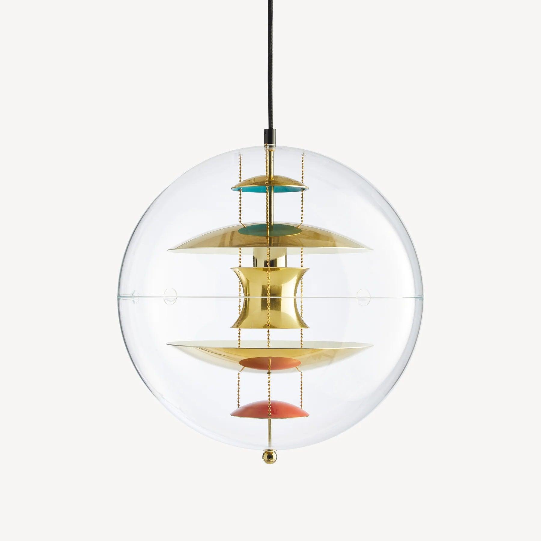 Pendant Lamp Floating Geometric Layers Clear Globe Futuristic Modern - Neutralighting