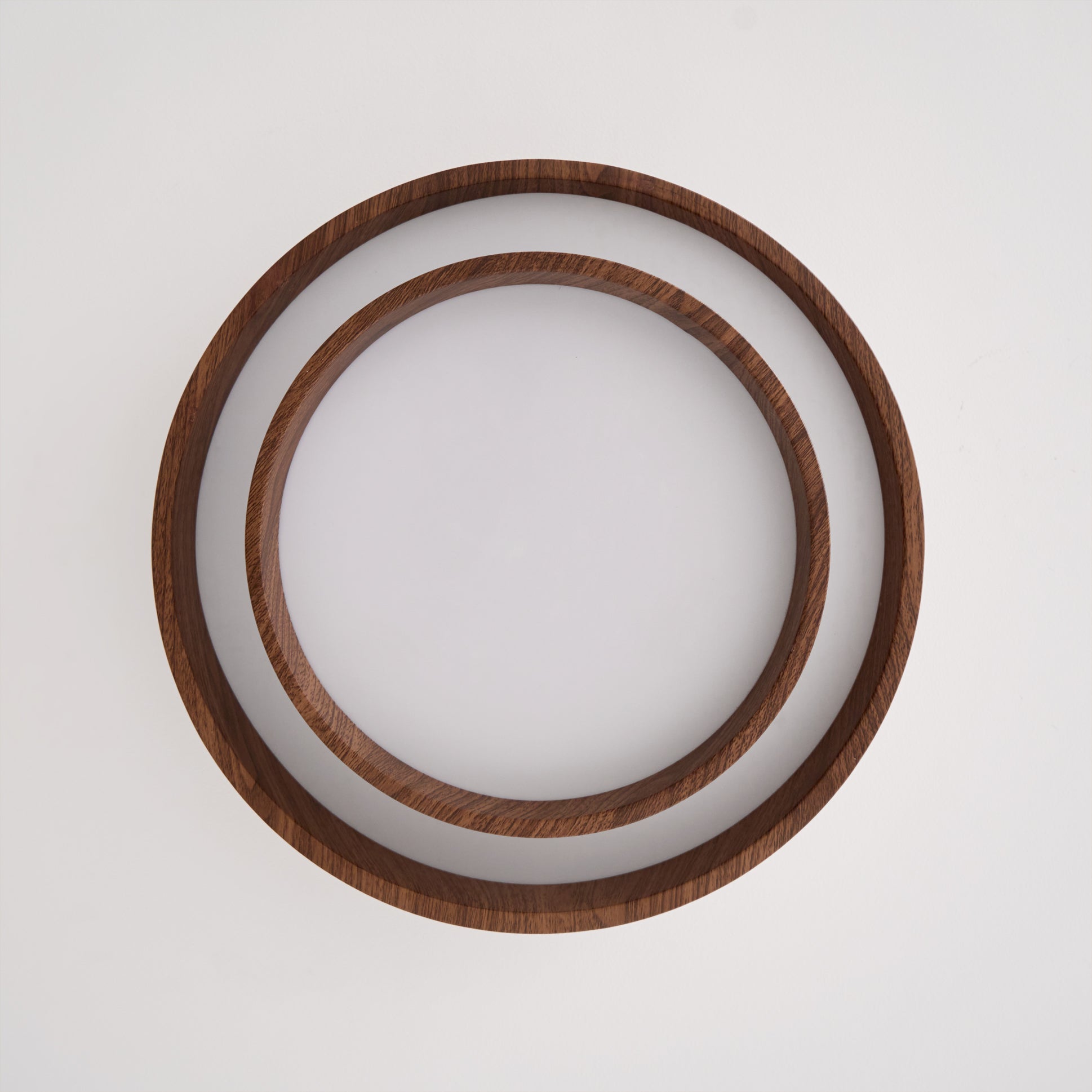 Wavin Ceiling Light Double - Ring Walnut Color - Neutralighting