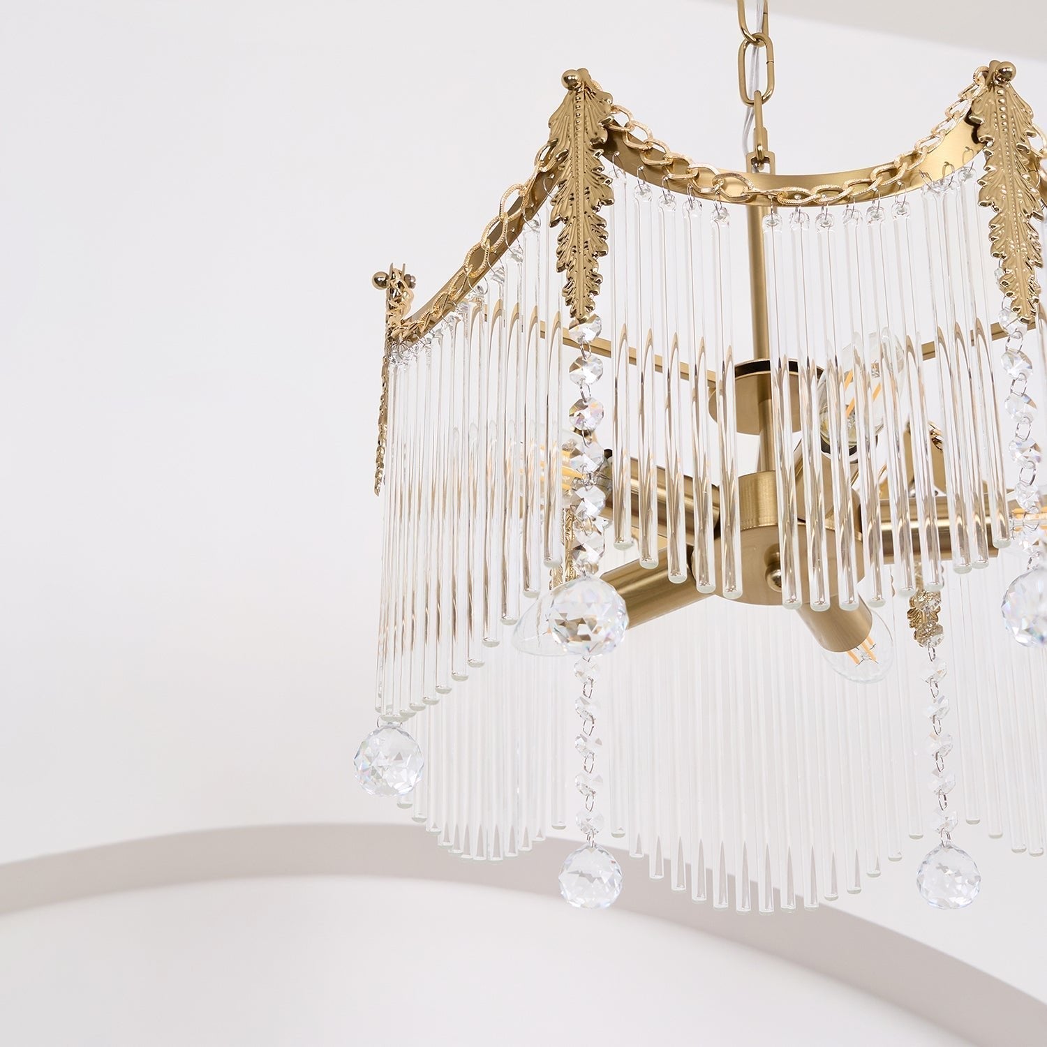 Elias Chandeliers Luxurious Glass Farmhouse - Neutralighting
