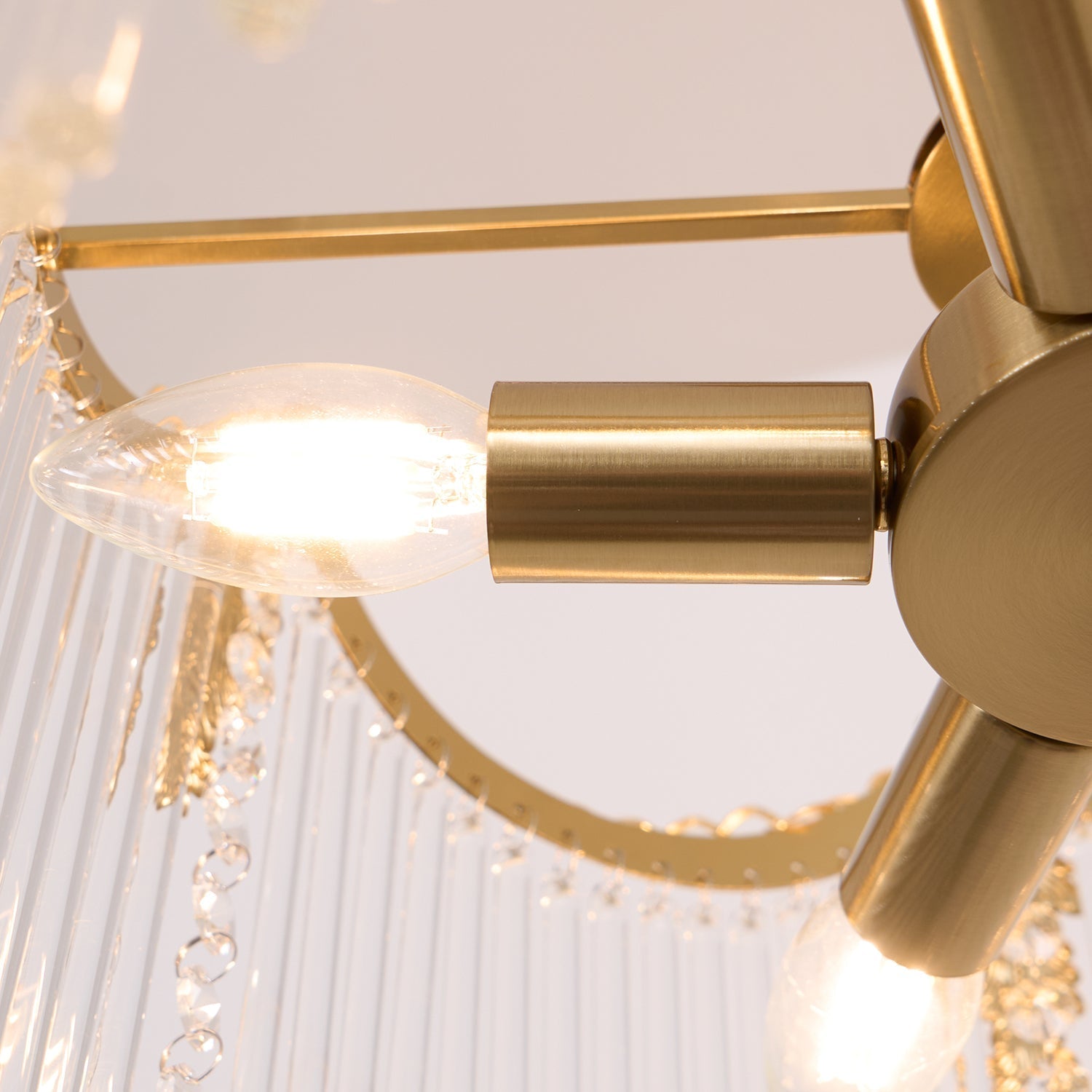 Elias Chandeliers Luxurious Glass Farmhouse - Neutralighting