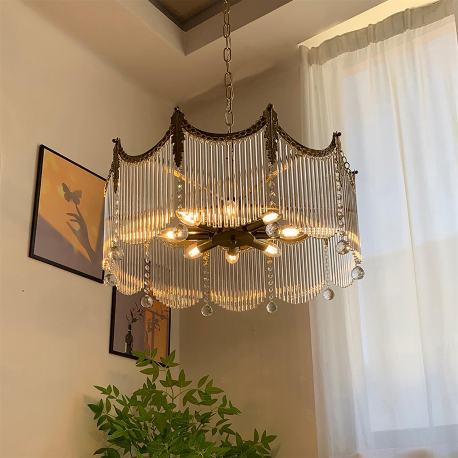 Elias Chandeliers Luxurious Glass Farmhouse - Neutralighting