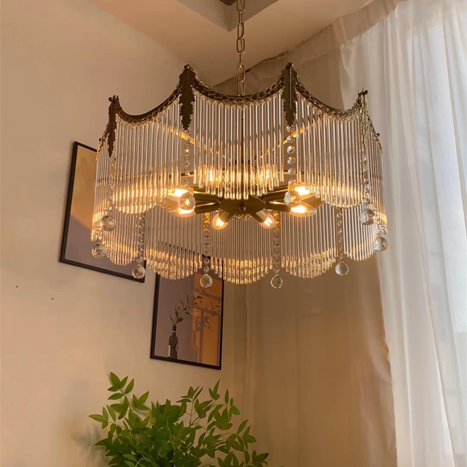 Elias Chandeliers Luxurious Glass Farmhouse - Neutralighting