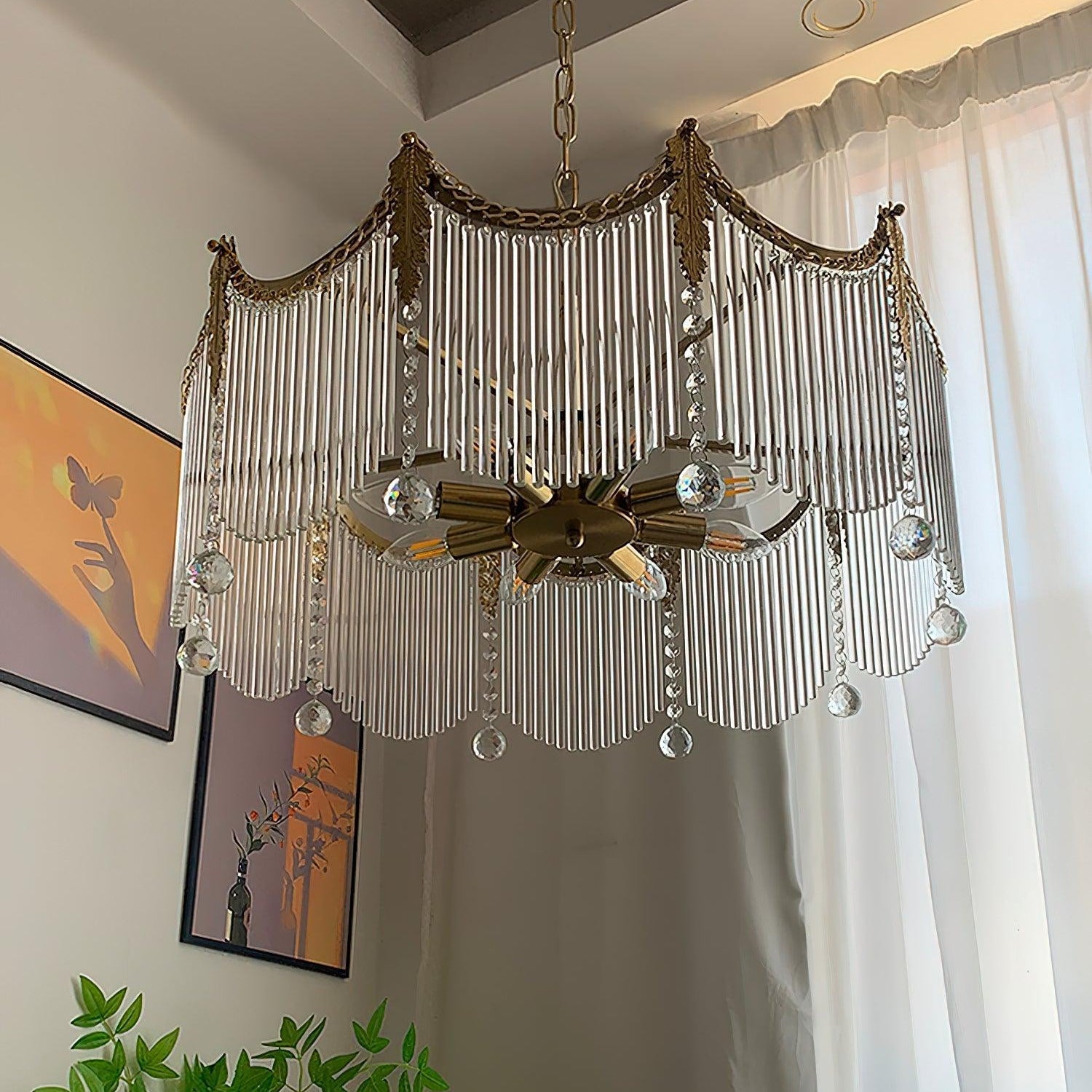 Elias Chandeliers Luxurious Glass Farmhouse - Neutralighting