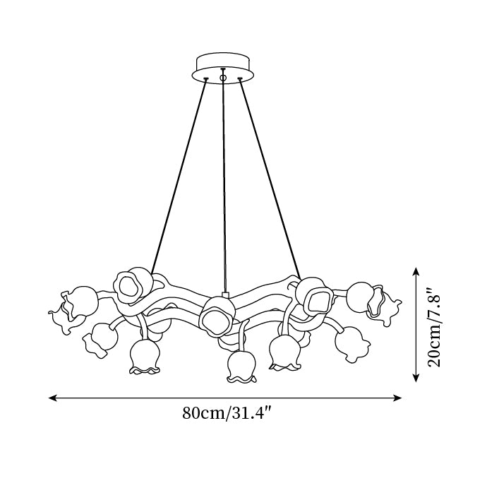 Alva Flowers Chandelier - Neutralighting