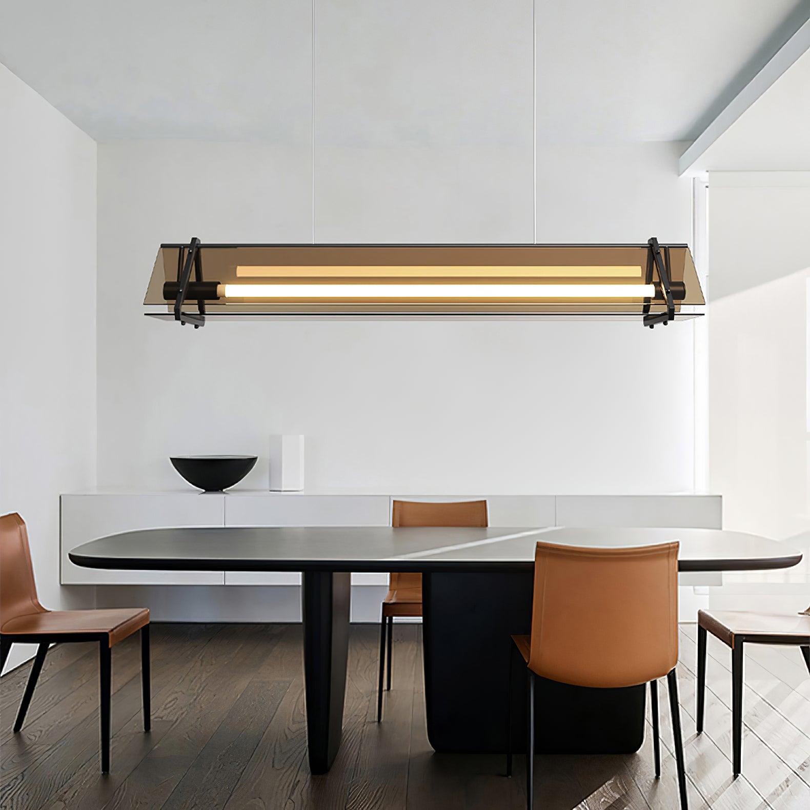 Arisha Industrial Triangle Metal/Glass Pendant Light, Gold - Neutralighting