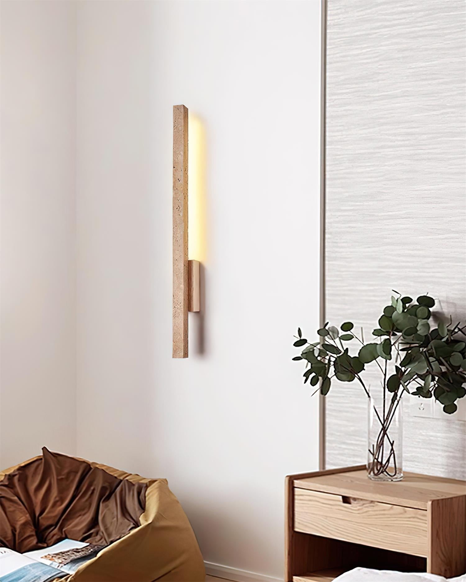 Opalyn Slim Travertine Wall Lamp - Neutralighting