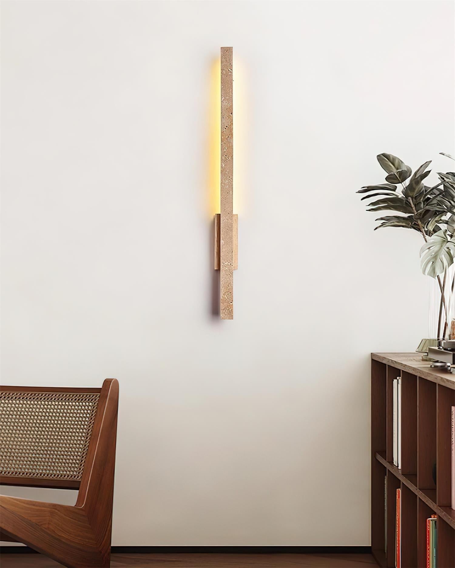 Opalyn Slim Travertine Wall Lamp - Neutralighting