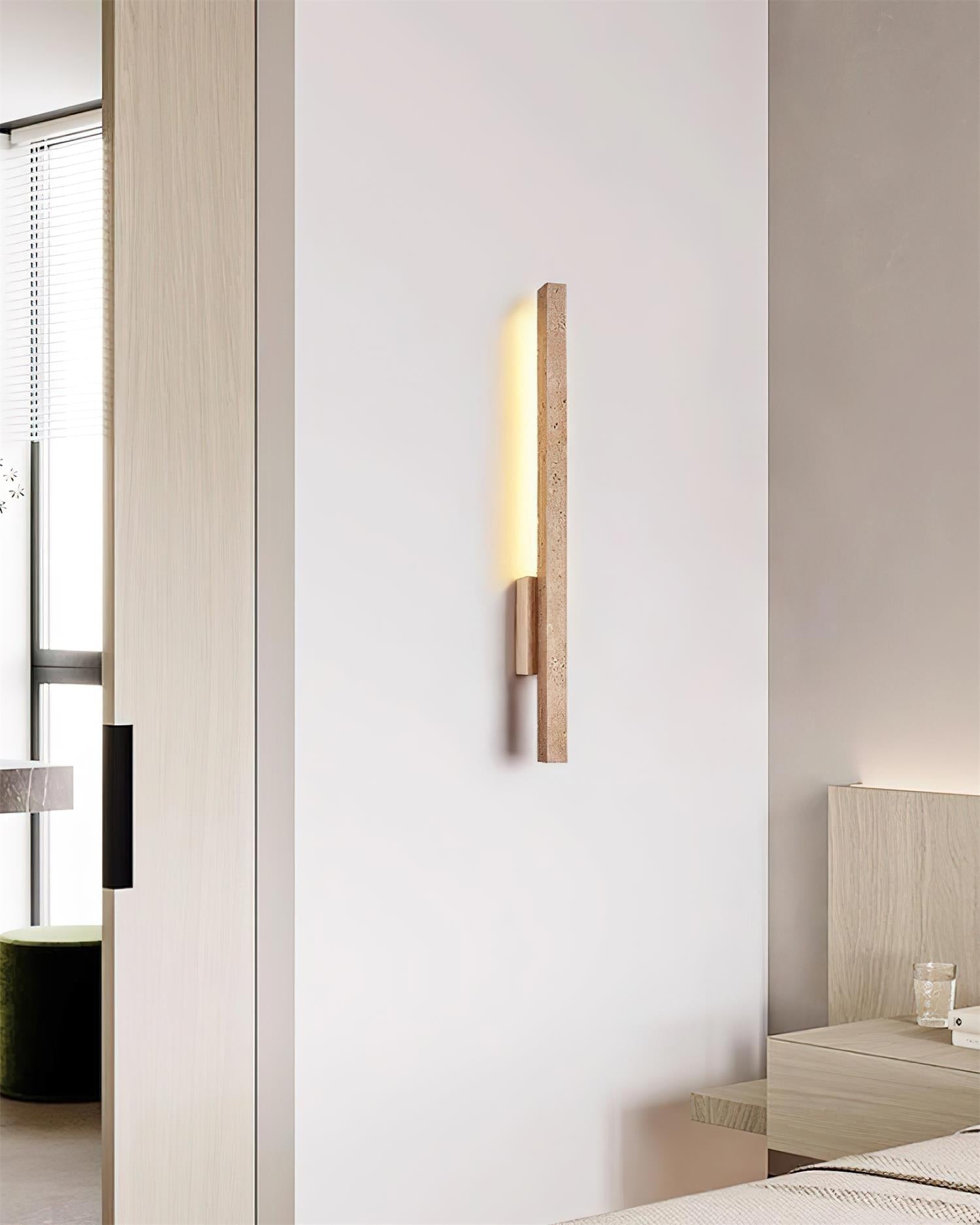 Opalyn Slim Travertine Wall Lamp - Neutralighting