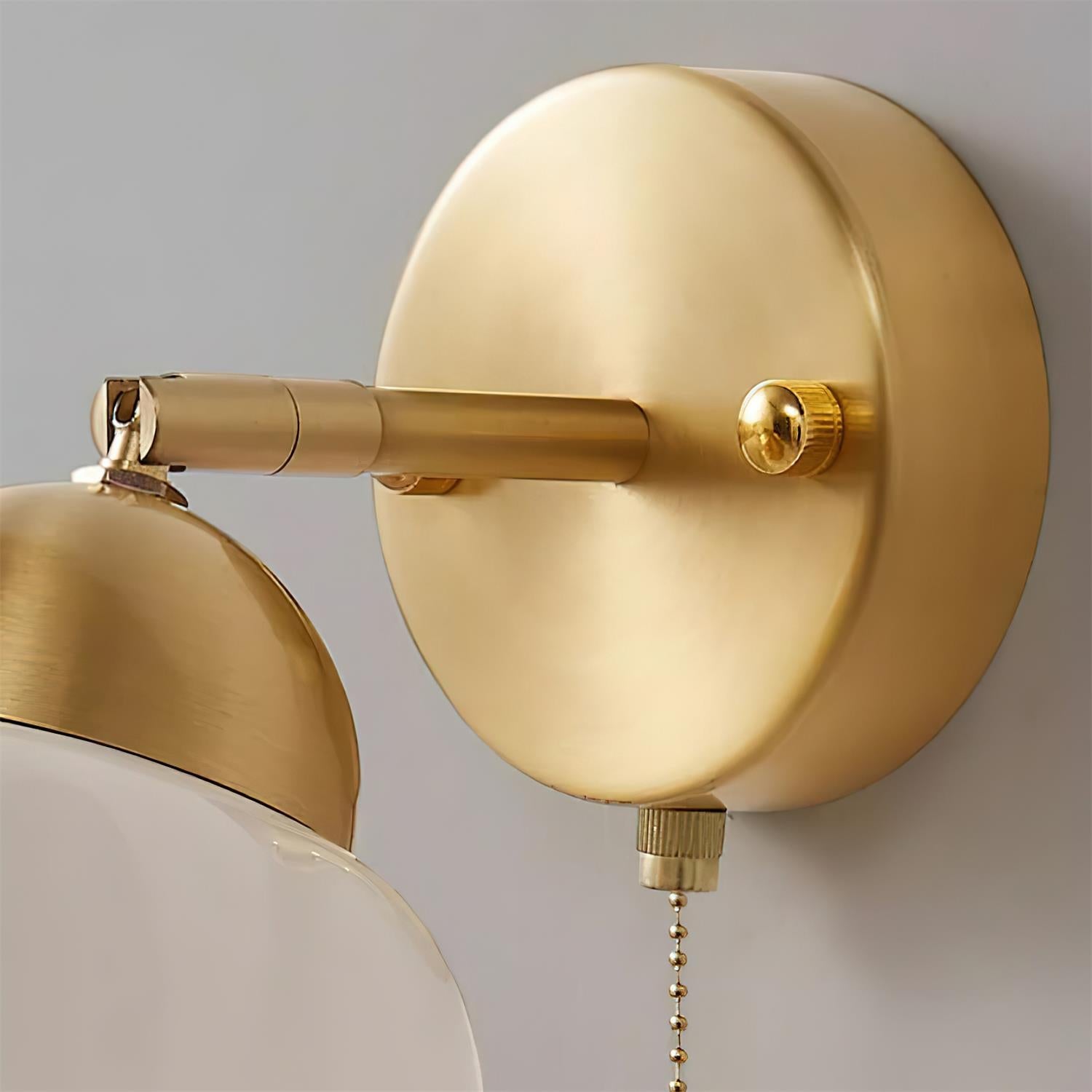 Wall Lamp Brass and Ceramic Wavy Shade Globe Accent Retro Artistic - Neutralighting