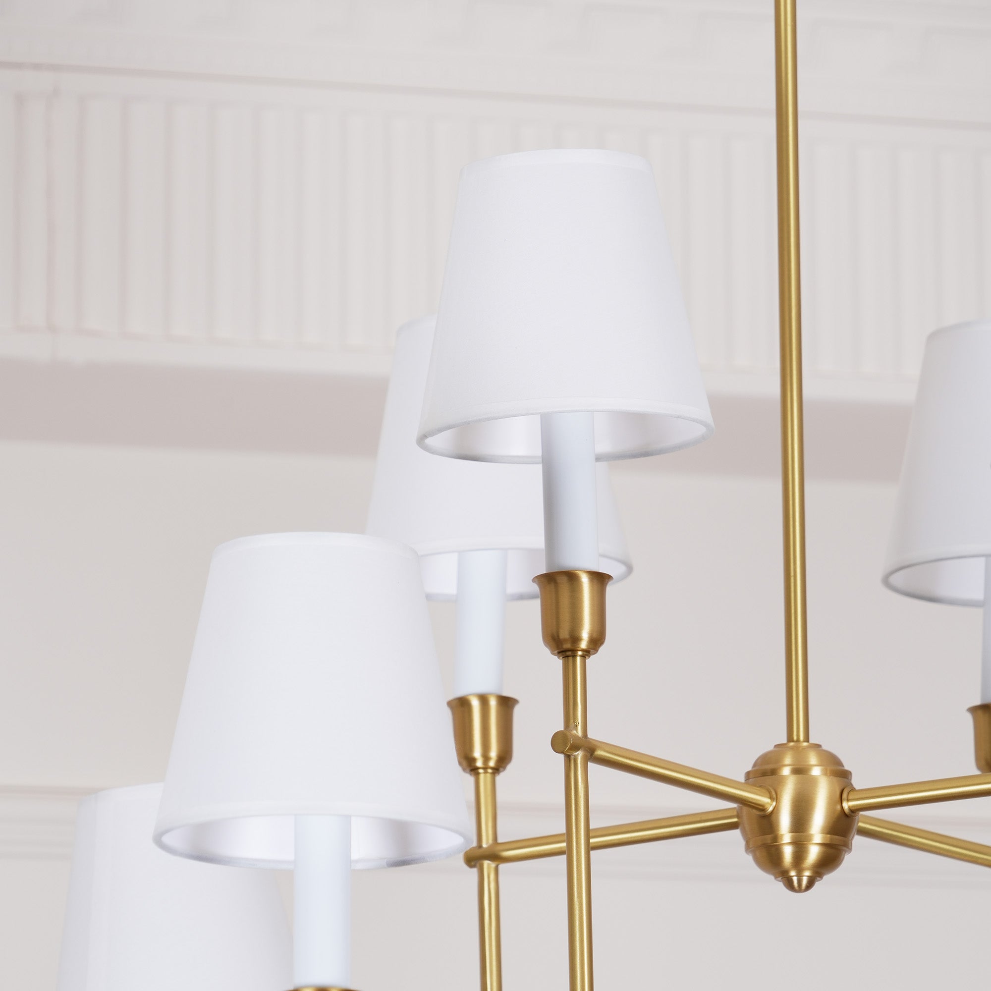 Talia Chandelier Luxury Brass Fabric - Neutralighting
