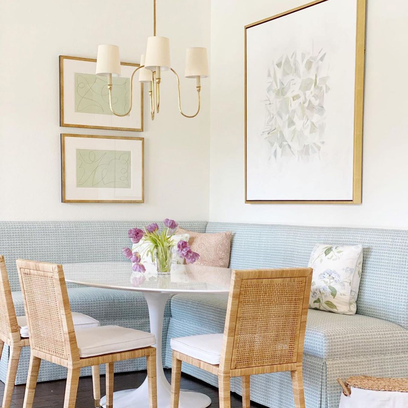Talia Chandelier Luxury Brass Fabric - Neutralighting